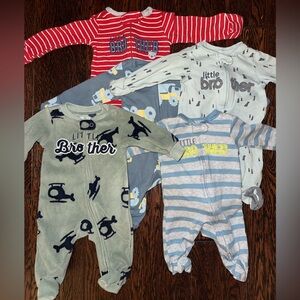 Little Brother Newborn One Piece Set - Multicolor